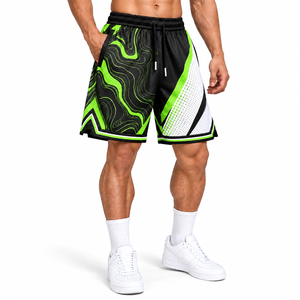 Pantalones cortos de malla de baloncesto sublimados personalizados al por mayor, pantalones cortos deportivos para hombre, uniforme deportivo personalizado, de secado rápido y transpirable, talla S - Product Image 5
