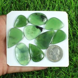 3A + alta calidad 100% Natural verde nefrita Jade cabujón suelto piedras preciosas para la fabricación de joyas uso a precios asequibles OEM a granel - Product Image 3