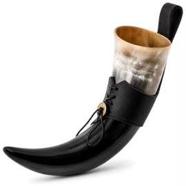 Corne à boire artisanale de haute qualité, style animalier |   Corne à boire en corne de buffle ou d'ovin 100% naturelle, style Viking |   ARTISANAT - Product Image 5