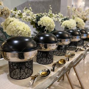 Recipiente para calentar comida, calentador de comida tipo buffet, calentador de comida de lujo, calentador de comida de acero inoxidable, calentador de comida dorado, calentador de comida de diseño. - Product Image 3