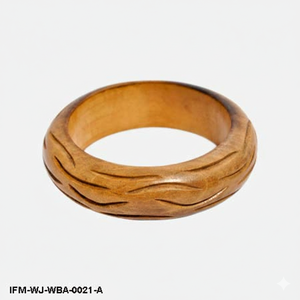 Bracelet en bois sculpté artisanal de style vintage, bijoux ethniques bohèmes naturels pour femmes - Product Image 5