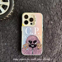 Étui de téléphone de luxe de marque de créateur d'origine pour iPhone Xr Xs 11 12 13 14 15 16 17 Pro Max CP, étui coloré