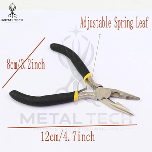 Stainless Steel Micro Ring Hair Extension Pliers Links Beads Opener Closer <b>Tool</b> Professional Hairdressing Equipment Brand - Product Image 3