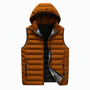 Gilet matelassé sans manches brillant pour homme, col roulé, imperméable, avec logo personnalisé, vente en gros d'usine Altr Brothers - Product Image 6