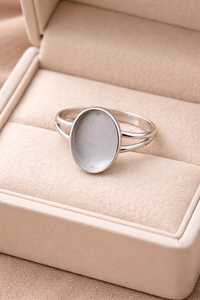 925 Sterling Silver Split Shank Bezel Semi Mount Oval 8x10mm Ring Setting Minimalist Modern Elegant Engagement <b>Wedding</b> Ring - Product Image 1