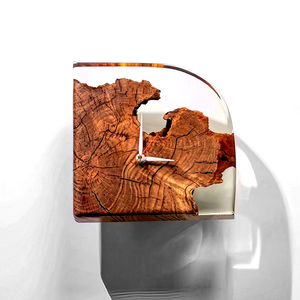 <b>Modern</b> Abstract Resin Wood <b>Wall</b> <b>Clock</b> with Antique Style Design for Home Decor - Product Image 1