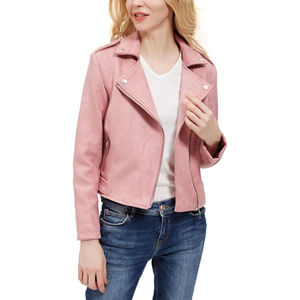 Veste en cuir véritable matelassée slim personnalisée pour femme, tendance pour le printemps et l'automne - Product Image 5
