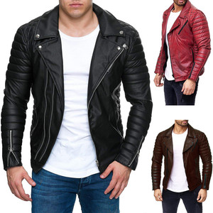 Chaqueta de Cuero Genuino para Hombre Everland OEM, Transpirable, Resistente al Viento, con Cuello Alto y Cierre de Cremallera, Personalizable, para Actividades al Aire Libre - Product Image 4