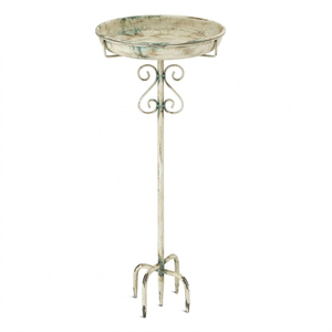 Bebedero para Pájaros de Hierro de Estilo Moderno, Decoración de Jardín de Metal Verde Antiguo, Elegante Comedero para Pájaros al Aire Libre con Figuras de Pájaros - Product Image 3