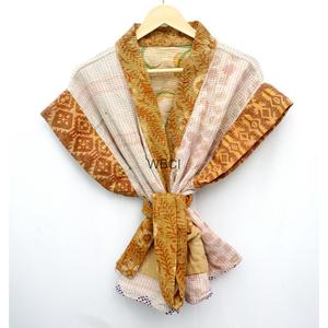 Chaqueta Acolchada Vintage de Algodón para Mujer, Reversible, con Cuello en V, Cinturón, Transpirable, Ecológica, para Playa, Resort, Hogar - Product Image 3