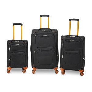 Lightweight Polyester Travel Trolley <b>Suitcase</b> Set 4-Wheel Durable Wheels Combination Lock Expandable Packing Space Unisex Design - Product Image 6