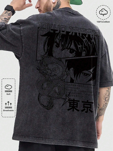 Custom Oversized Harajuku T <b>Shirt</b> <b>Y2K</b> Retro Letter Graphic Print Loose Fit Cotton Short Sleeve Gothic Streetwear Casual Fashion - Product Image 6