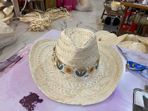 Chapeau à large bord vierge en paille de papier écologique, style mexicain Bangora, pour personnalisation DIY – Meilleures ventes - Product Image 4
