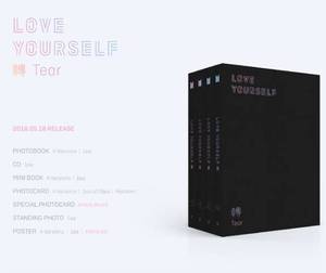 บีทีเอส เลิฟ ยัวร์เซลฟ์ ทีอาร์ (Tear) เวอร์ชั่นเคป๊อป ซีดี พลาสติกและกระดาษ ภาษาเกาหลี ทุกวัย เกาหลี - Product Image 3