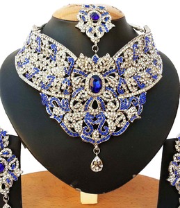 Luxury Color Bridal Necklace Set Women Zircon Flower Vintage <b>Wedding</b> Engagement Gift Jewelry Brides <b>Accessories</b> - Product Image 2