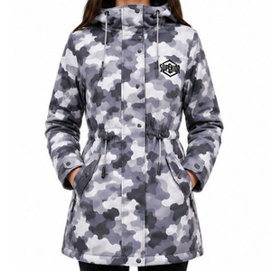 Abrigo Parka Cortavientos para Mujer con Capucha Decorada, Bolsillos Multifuncionales y Forro Cálido de Primera Calidad para Clima Frío - Product Image 1