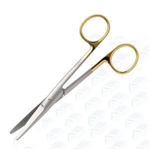 Ciseaux chirurgicaux émoussés médicaux incurvés en or rose de 14cm Instrument de pansement chirurgical pour ophtalmique et neurochirurgie - Product Image 1