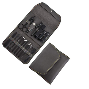 Kit professionnel de manucure et pédicure 18 pièces avec coupe-ongles 4-en-1 en acier inoxydable de qualité chirurgicale, sac inclus - Product Image 5