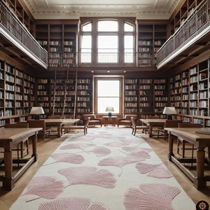 Alfombra de Hojas de Ginkgo, Hecha a Mano con Lana, Decoración Japonesa, Alfombra Zen para Dormitorio, Alfombra Botánica, Arte Inspirado en la Naturaleza, Sala de Estar Moderna y Orgánica - Product Image 2