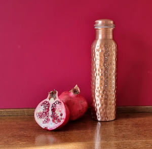 Eco Friendly High Quality Custom Logo Luxury Hammered Design <b>Copper</b> Water <b>Bottle</b> Home Kitchen Office Outdoor Camping Bulk - Product Image 2