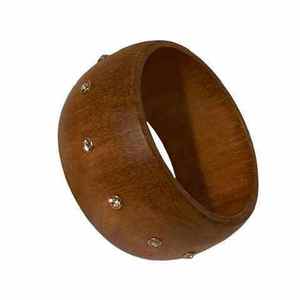 Bohemian Wooden Bangle For Party Festive Wedding Custom Handcrafted Wrist Bangle Vintage Fashion Jewelry Wooden Cuff & <b>Bracelet</b> - Product Image 4