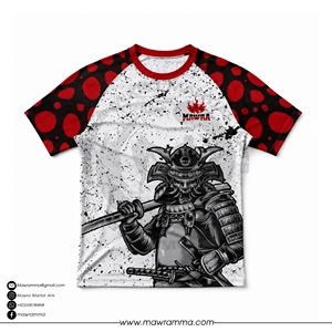 Rashguard Mawra Samurai Personalizado al por Mayor para MMA y BJJ, Manga Corta, Ropa de Lucha, Transpirable, UPF50+, Secado Rápido, Unisex - Product Image 3