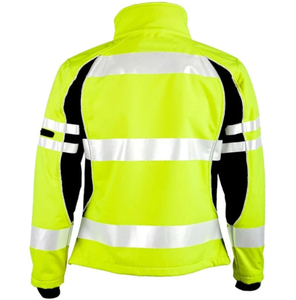 Veste de sécurité haute visibilité classe 2 imperméable jaune réfléchissant avec panneaux noirs pour vêtements de travail - Product Image 4