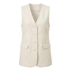 Chaleco vaquero personalizado para mujer, estilo streetwear ajustado, vaquero elástico, proveedor mayorista OEM para marcas estadounidenses - Product Image 5