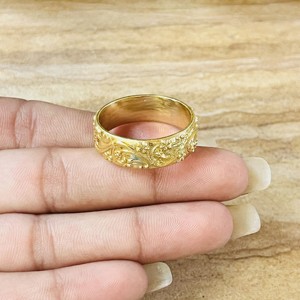 Anillos de latón bohemios con banda floral de moda 2026 para mujer, chapados en oro de 18k, joyería de flor y enredadera para venta al por mayor/OEM/ODM - Product Image 6