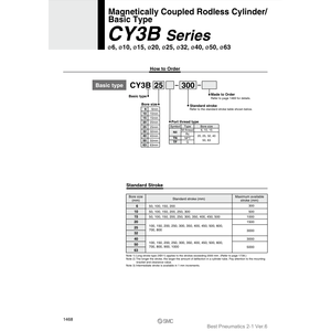 SMC Pneumatics Cylindre sans tige CY3B10-250 Pièces pneumatiques - Product Image 3