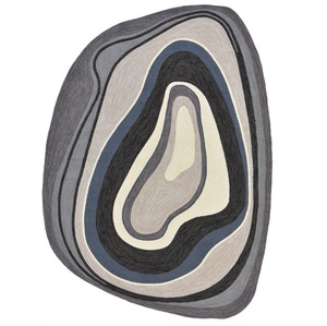Tapis de couloir moderne géométrique en pure laine, antidérapant, fait main, robuste, pour usage commercial, idéal pour les hôtels - Product Image 1