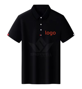 Polo de Algodón Piqué para Hombre, Manga Corta, Color Sólido, Transpirable, Casual, con Estampado Frontal, Corte Regular, Fabricación Personalizada - Product Image 3