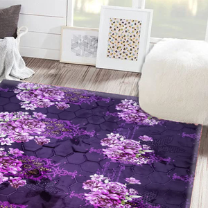 Élégant moderne Shufu abstrait moyen Pile doux Anti-allergie haute densité mousse tapis antidérapant Non toxique Durable Polyester - Product Image 3