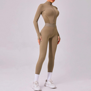 custom branding premium compression <b>jumpsuit</b> manufacturer wholesale stretch fitness apparel women supplier - Product Image 6
