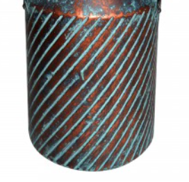 Vase décoratif en métal fait main Patine antique Design moderne Vase à fleurs en fer pour la maison, le jardin et l'extérieur Mariage côtier pour Pâques - Product Image 2