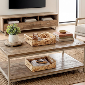 Cestas de Almacenamiento Clásicas de Jacinto de Agua con Asas de Madera, Contenedores de Almacenamiento para Despensa Hechos en Vietnam - Product Image 3