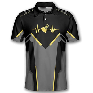 Men Women <b>Badminton</b> Jersey Quick Dry Breathable Polyester Sportswear Custom Sublimation Training Shirt OEM Supply - Product Image 3