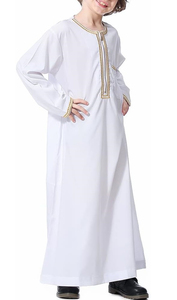 OEM Custom Services Cheap Price White Color Kids <b>Thobes</b> Traditional Islamic Muslim Dress Boys Kids Jubbah <b>Thobes</b> With Pocket - Product Image 6