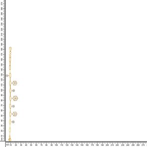 Elegante Pulsera con Dijes Geométricos de Oro Amarillo de 9K para Mujer |   Pulsera de Cadena con Eslabones de Cristal en Forma de Cubo |   Joyería de Lujo Minimalista - Product Image 5