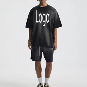 Conjunto Deportivo de Verano para Hombre, Camiseta de Manga Corta con Estampado Urbano y Logotipo Personalizado, Estilo Casual - Product Image 1