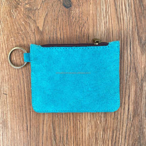 Offre Spéciale luxe usiné à la main botte point daim cuir femmes porte-monnaie Western en cuir véritable porte-carte Mini porte-clés portefeuilles - Product Image 3