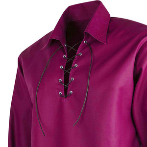 Chemise écossaise Jacobite pour homme, à manches longues, à lacets, tenue de kilt des Highlands, costume de pirate pour la vente au détail et en gros - Product Image 5
