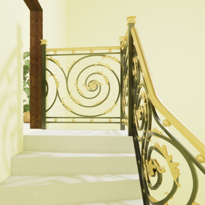 Barandilla de Escalera de Hierro Forjado Personalizada, Solución de Barandilla Ornamental para Proyectos de Construcción de Lujo - Product Image 3