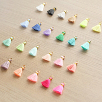 10 pièces Mini pompons bohèmes personnalisés de 18 mm, garniture à franges épaisse pour la création de bijoux, petits pompons courts personnalisés, service OEM