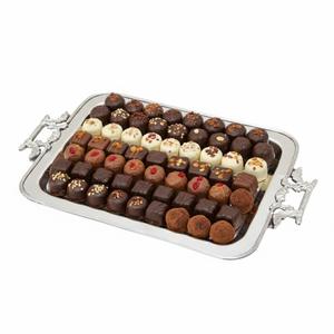 Elegante Bandeja Dorada para Servir Chocolate, Decoración de Mesa de Lujo para el Hogar, Perfecta para Ocasiones Especiales y Cualquier Evento, en Oferta - Product Image 3