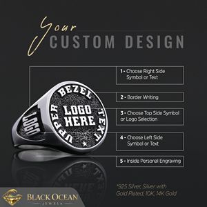 แหวนโรงเรียน BOJ 020 แหวนเงินประดับเพชรแบบสั่งทำพิเศษสำหรับรับปริญญา แหวนมหาวิทยาลัยสำหรับทุกเพศ ของขวัญสำหรับงานปาร์ตี้ในโอกาสต่างๆ ราคาประหยัด - Product Image 3