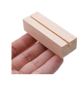 ที่ใส่บัตรธุรกิจไม้ทรงสี่เหลี่ยมทันสมัย ทำด้วยมือ รับทำโลโก้ 3 ชิ้น ของตกแต่งบ้าน งานฝีมือธรรมชาติ - Product Image 4