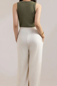 Camisetas sin Mangas de Alta Calidad OEM para Mujer, Tallas Grandes, Spandex, Algodón, Encaje, Transpirables, Suaves, Estilo Casual, Venta al Por Mayor - Product Image 2