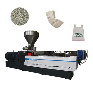 Biodegradable granules starch parallel twin screw extruder making machine