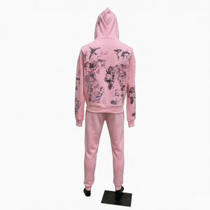 Conjunto Deportivo Personalizado para Hombre con Sudadera con Cremallera y Estampado Gráfico, Pantalones Jogger, Ropa Urbana de Algodón, Venta al Por Mayor OEM - Product Image 2